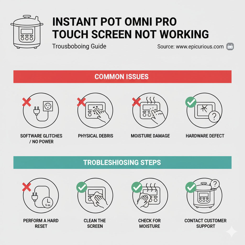 Instant Pot Omni Pro Touch Screen Not Working