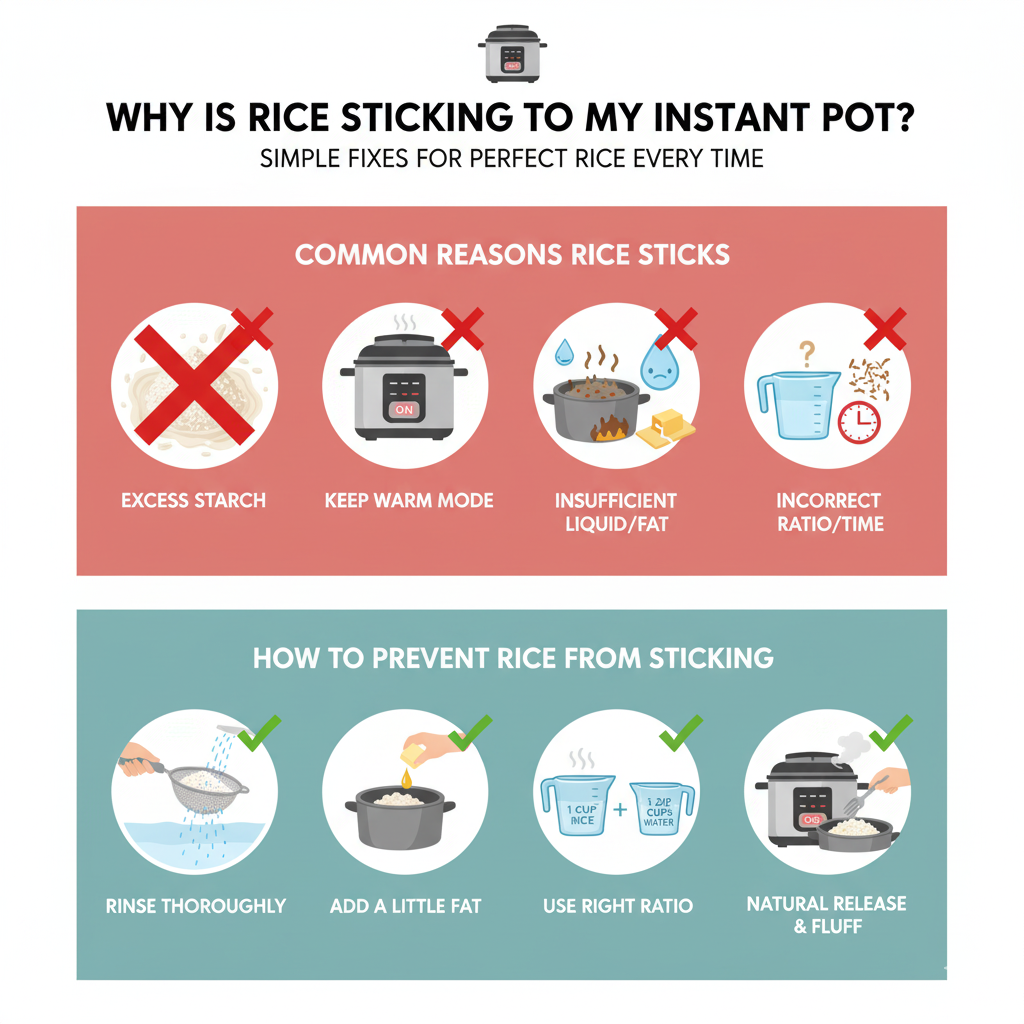 why is rice sticking to my instant pot