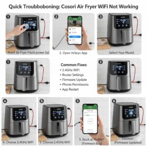 Cosori air fryer wifi not working